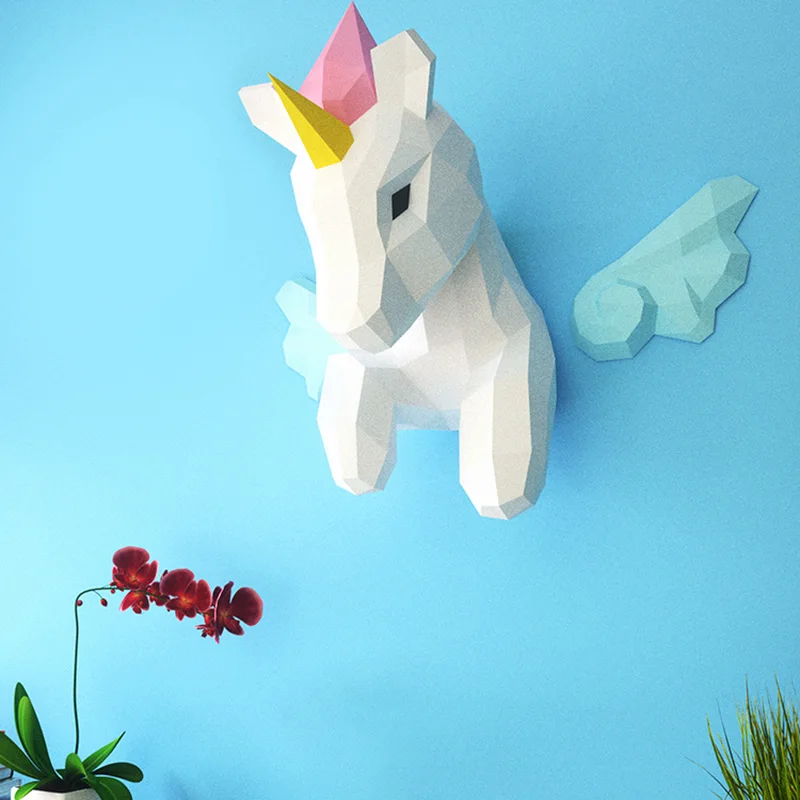 Rainbow Unicorn Animal Wall De - Art Craft Unicorn ulasan dan harga