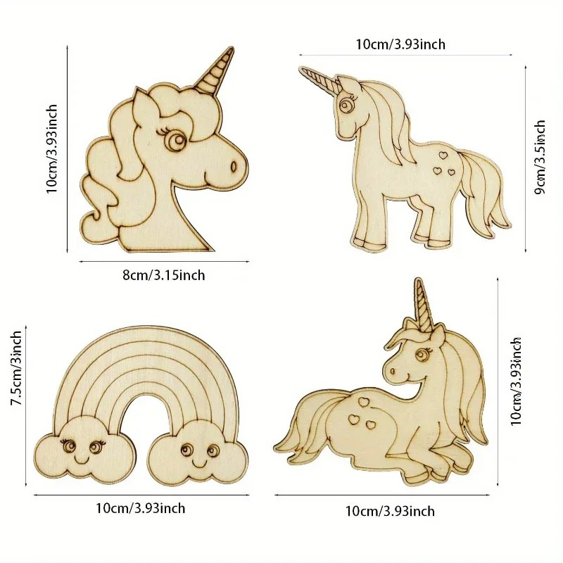24pcs high-quality unicorn woo - Art Craft Unicorn ulasan dan harga