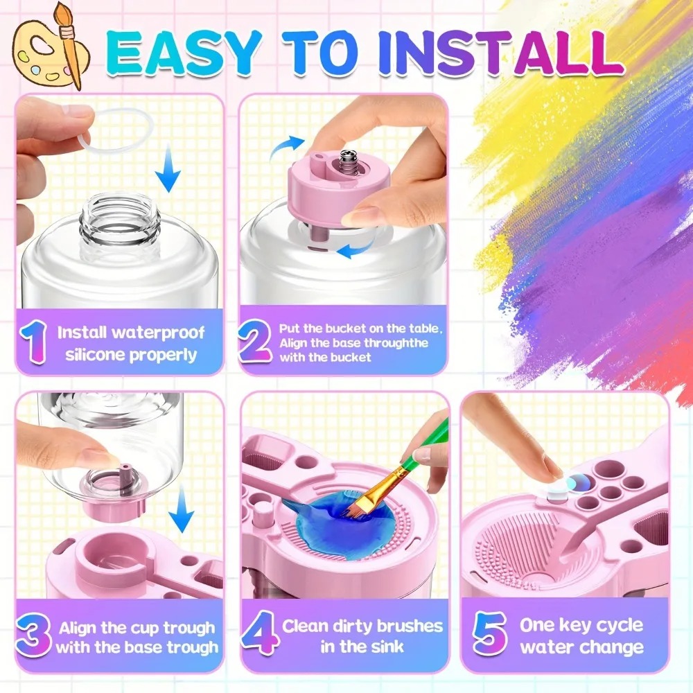 Paint Brush Washer Multifuncti - Watercolor Brush Pen ulasan dan harga