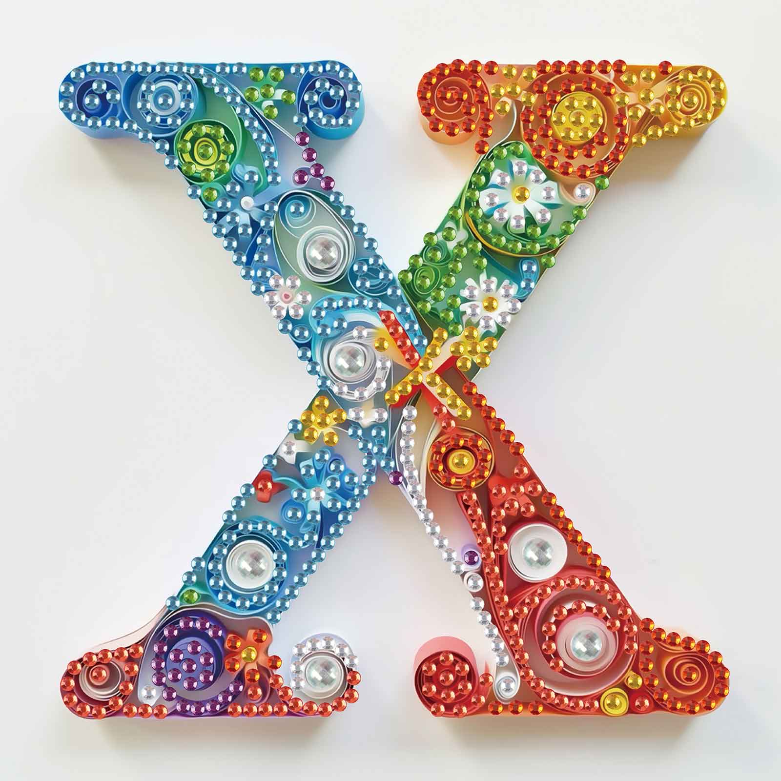 Special Shaped Diamond Art pai - Art And Craft Letter X ulasan dan harga