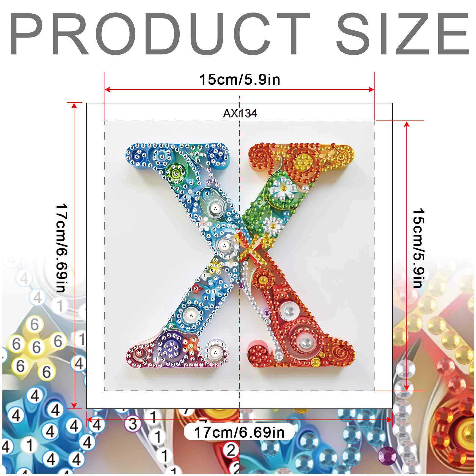 Special Shaped Diamond Art pai - Art And Craft Letter X ulasan dan harga