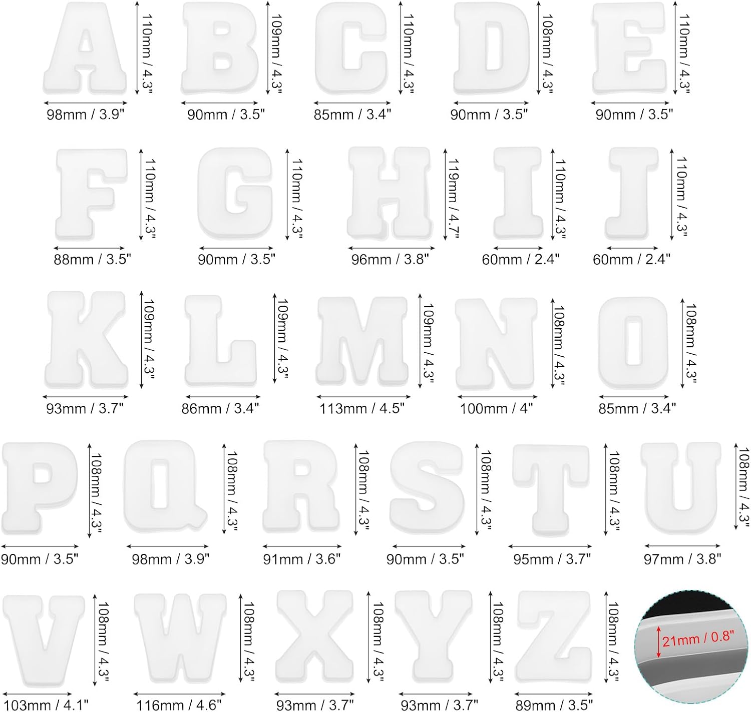 26pcs Large Letter Resin Moldi - Art And Craft Letter Z ulasan dan harga