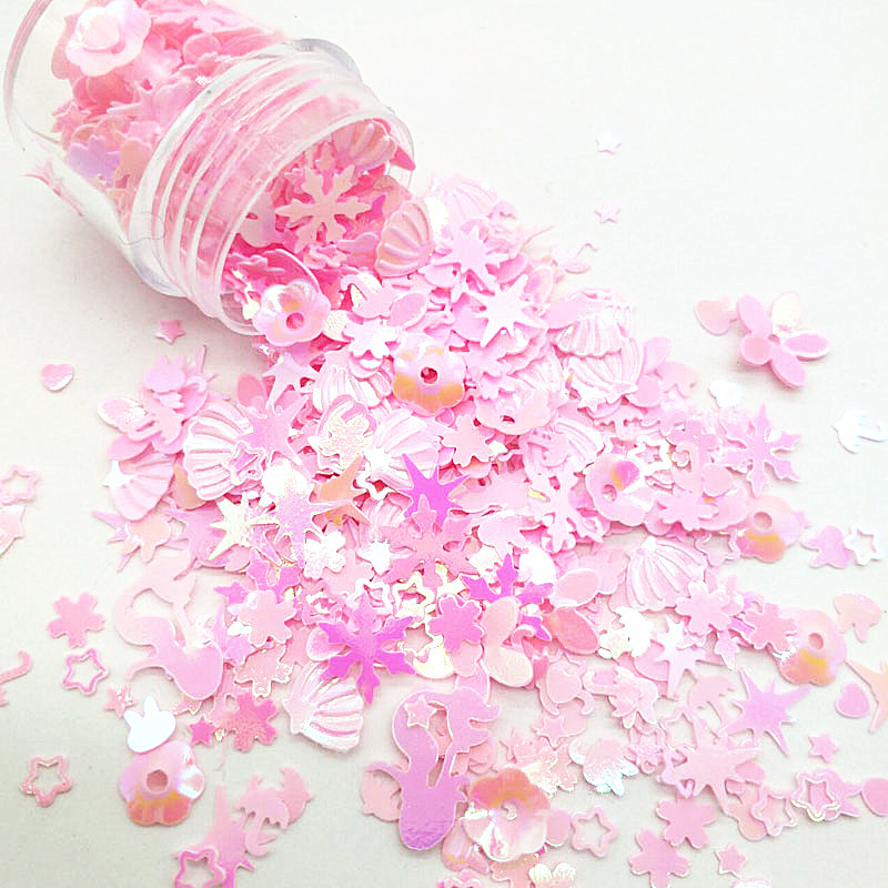 10g Pink Sequins Mix Sequin fo - Art Craft Unicorn ulasan dan harga