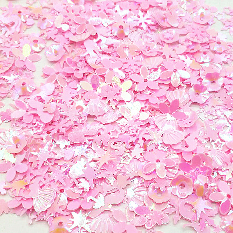 10g Pink Sequins Mix Sequin fo - Art Craft Unicorn ulasan dan harga