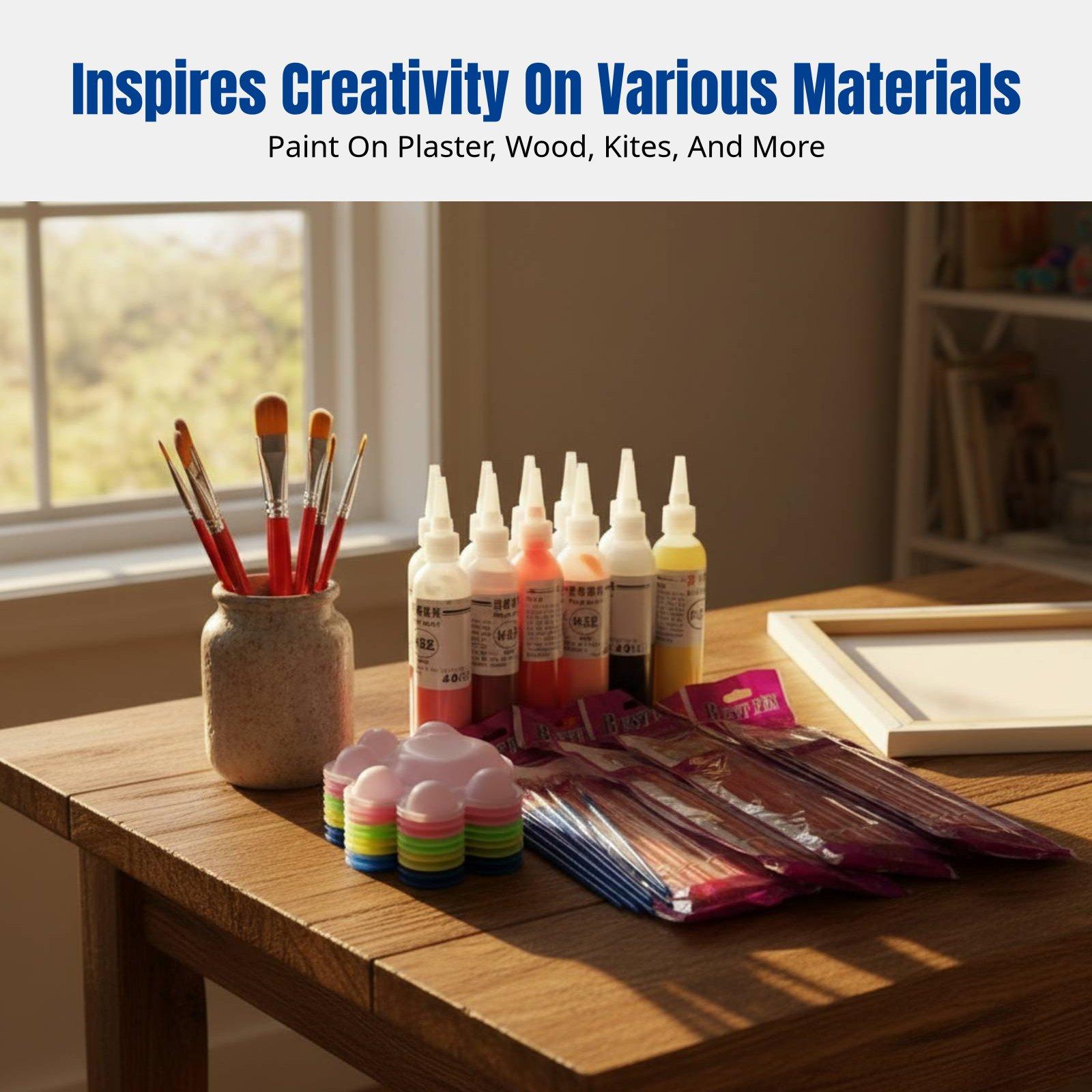 Complete Acrylic Paint Kit for - Art Craft Kite ulasan dan harga