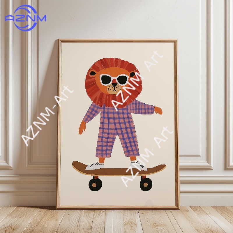 1PC Funny Animal Skateboarding - Art Craft Duck ulasan dan harga
