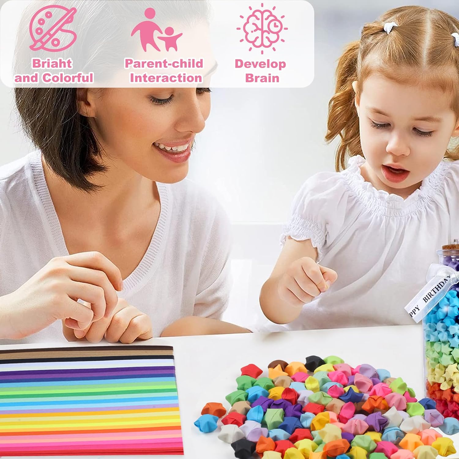 1080/2160 Sheets Origami Star  - Art Craft In Paper ulasan dan harga