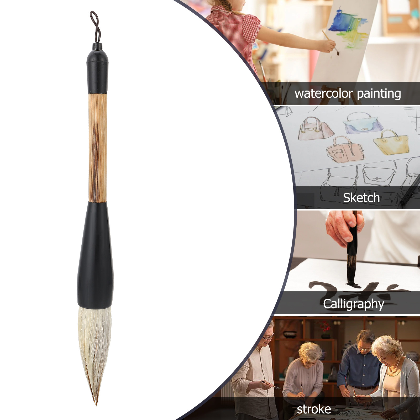 Large Wolf Hair Calligraphy Br - Watercolor Brush Pen ulasan dan harga