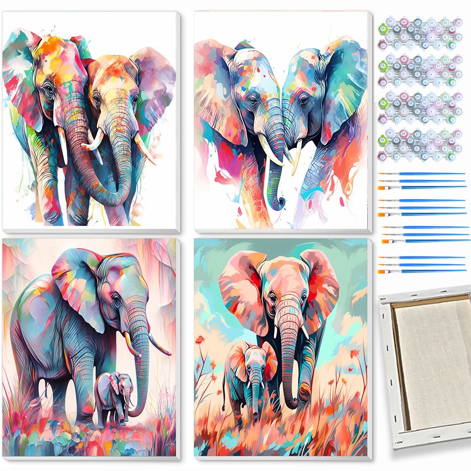 CHENISTOR Elephant Paint By Nu - Art Craft Elephant ulasan dan harga