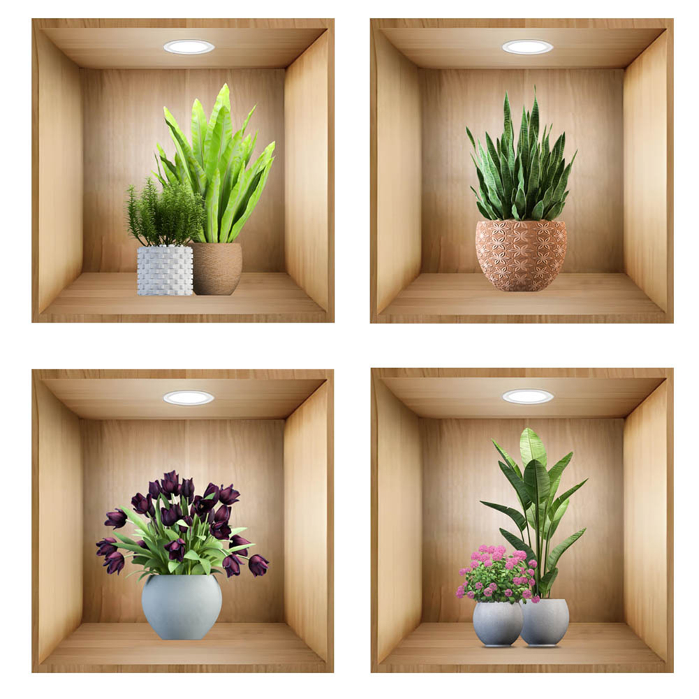 Indoor Plant Decor 3D Vinyl Ar - Art Craft Easy With Paper ulasan dan harga