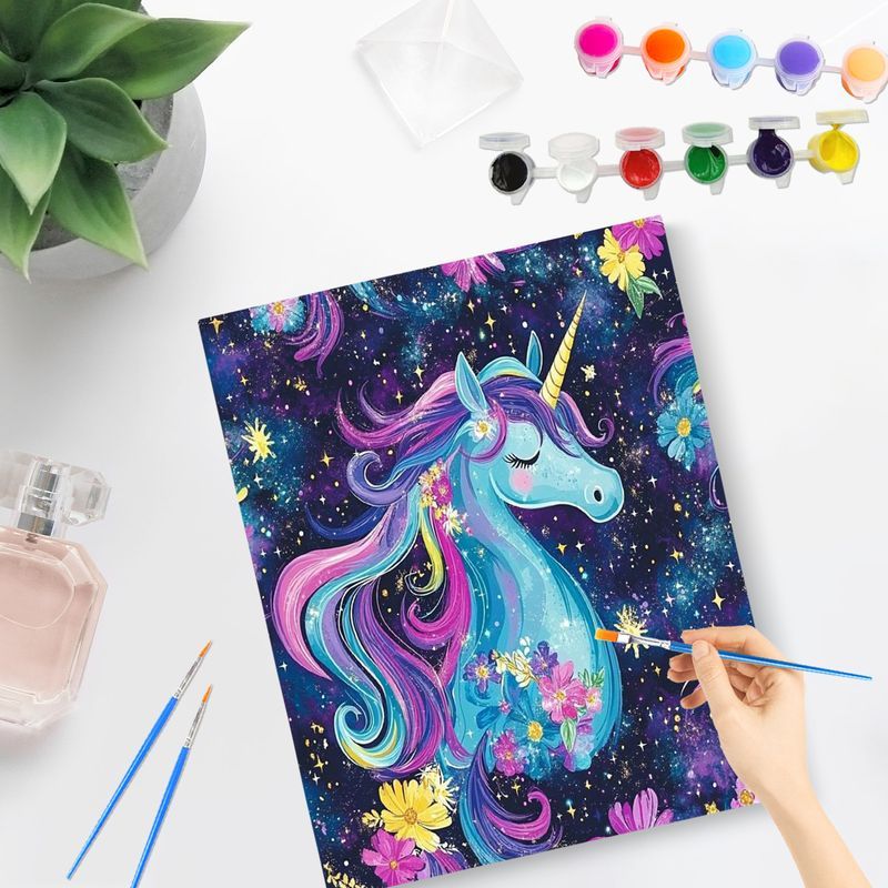 PhotoCustom Purple Unicorn Pai - Art Craft Unicorn ulasan dan harga