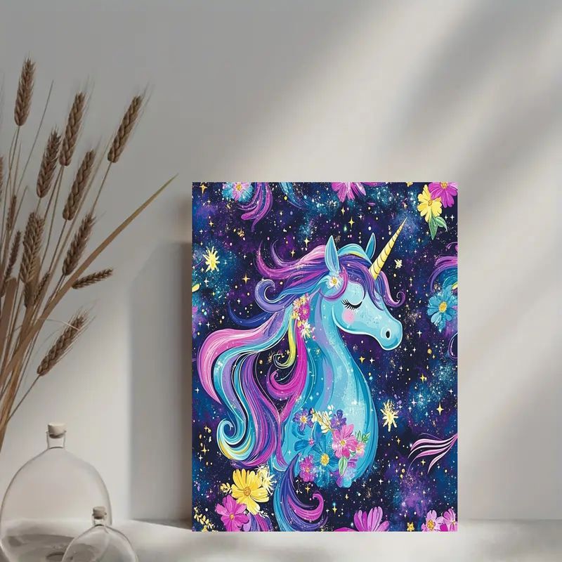 PhotoCustom Purple Unicorn Pai - Art Craft Unicorn ulasan dan harga