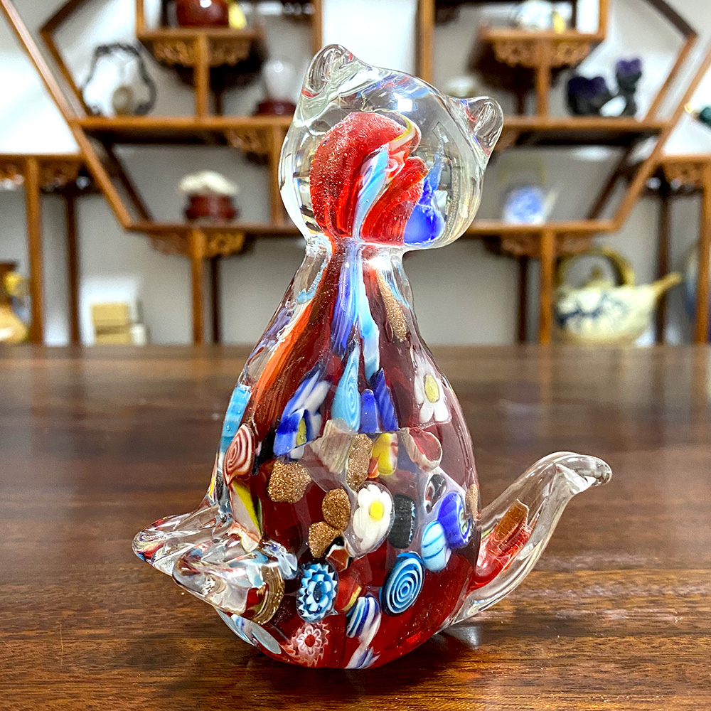 Modern Art Hand Blown Glass Ca - Art Craft Cat ulasan dan harga