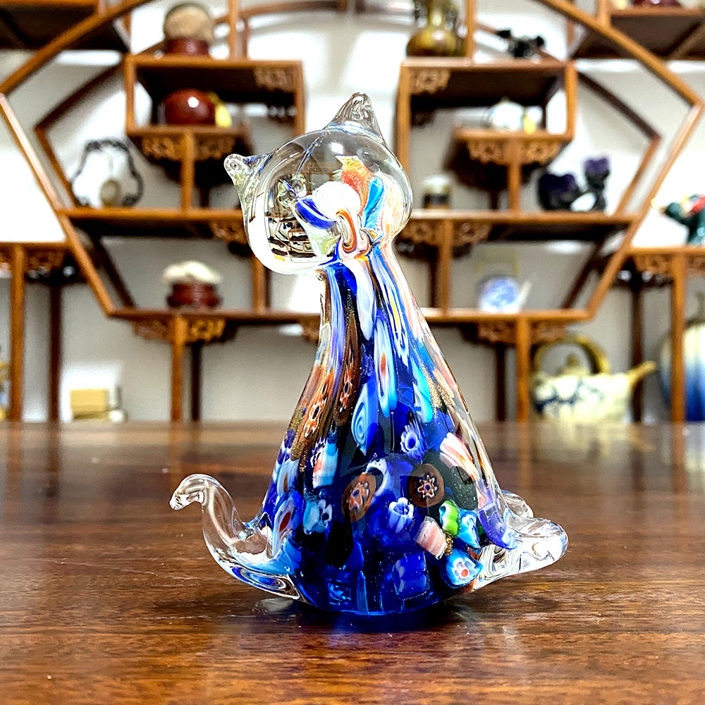 Modern Art Hand Blown Glass Ca - Art Craft Cat ulasan dan harga
