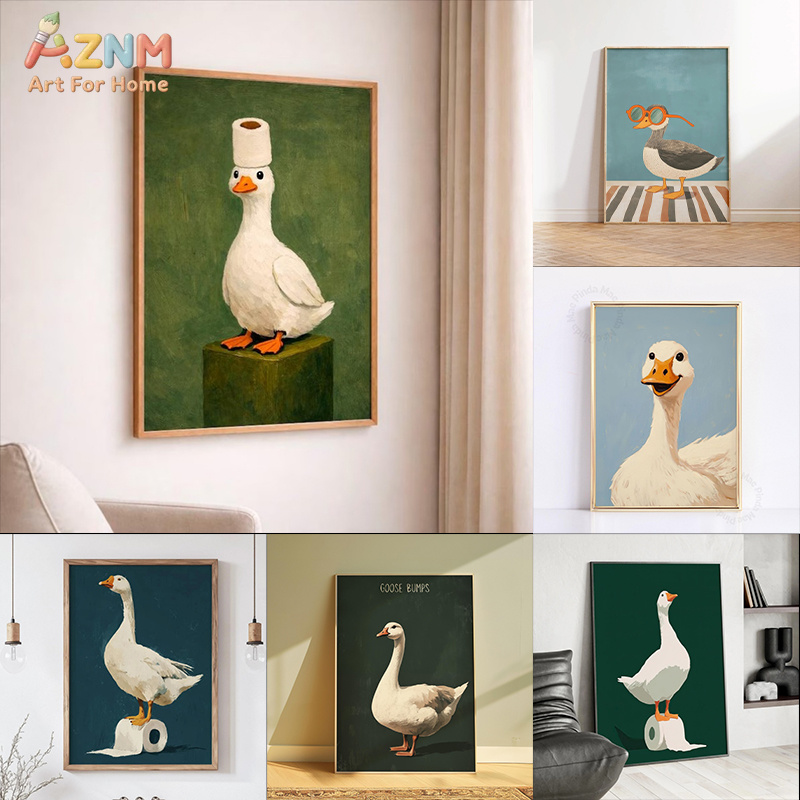 AZNM Funny White Duck Goose Ca - Art Craft Duck ulasan dan harga