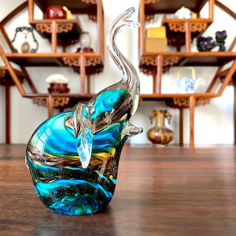 4 Colors Crystal Glass Elephan - Art Craft Elephant ulasan dan harga