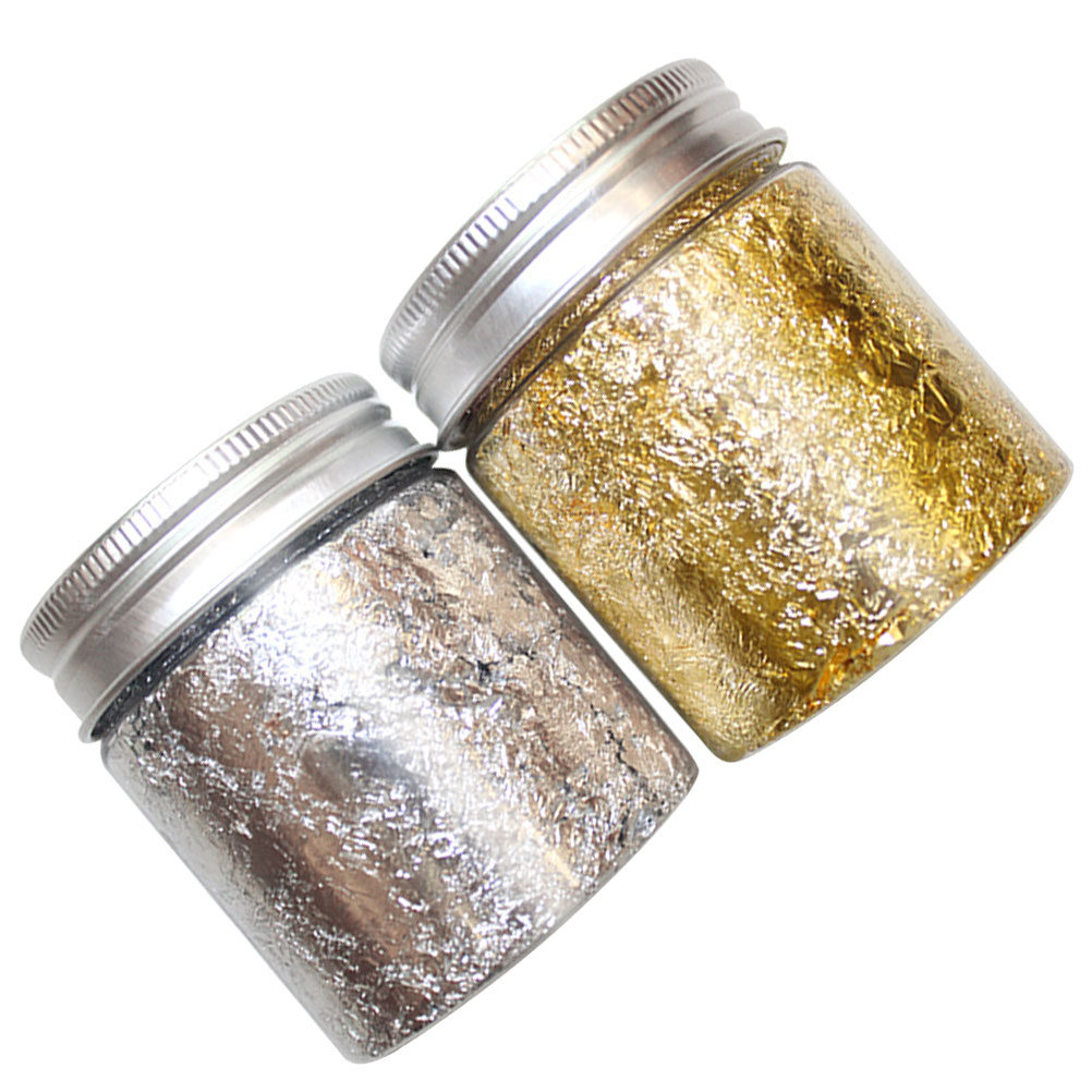 Gold Silver Nail Foil Flakes 2 - Art Craft Easy With Paper ulasan dan harga