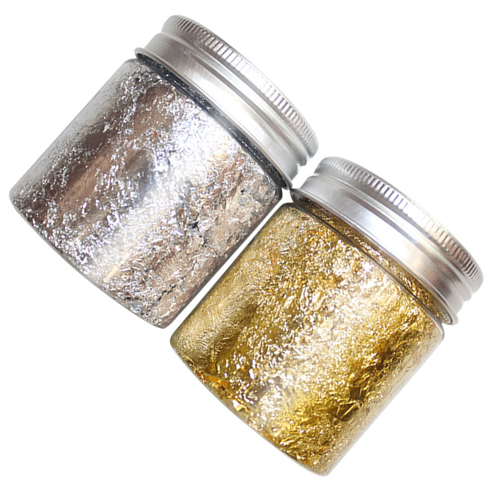 Gold Silver Nail Foil Flakes 2 - Art Craft Easy With Paper ulasan dan harga