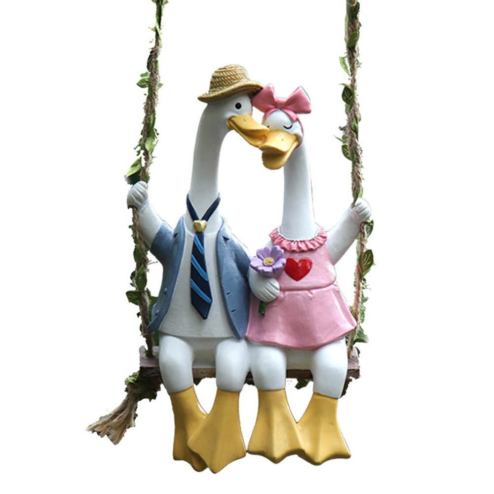 Couple Duck Swing Statue Coupl - Art Craft Duck ulasan dan harga