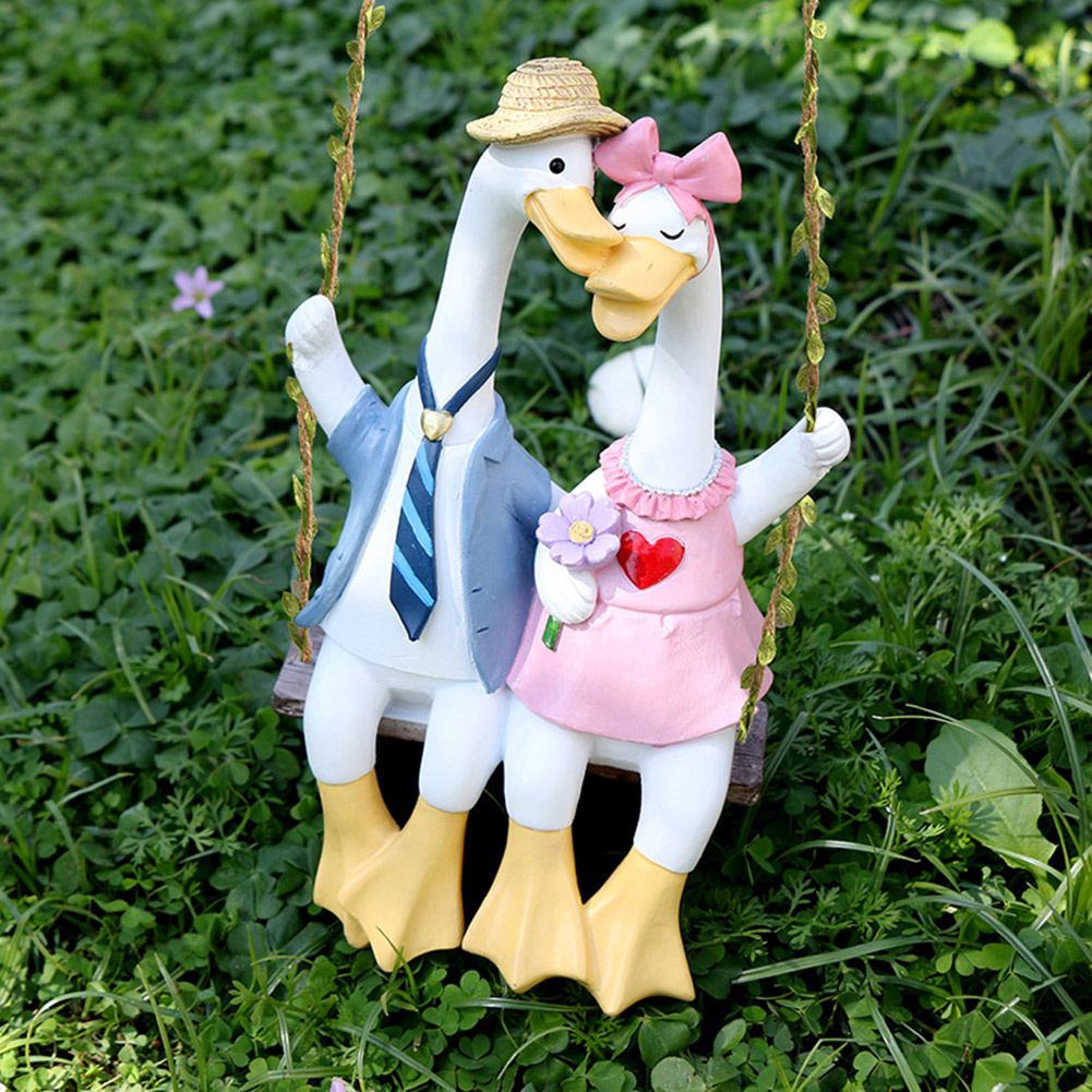 Couple Duck Swing Statue Coupl - Art Craft Duck ulasan dan harga