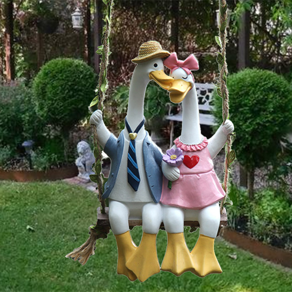 Couple Duck Swing Statue Coupl - Art Craft Duck ulasan dan harga