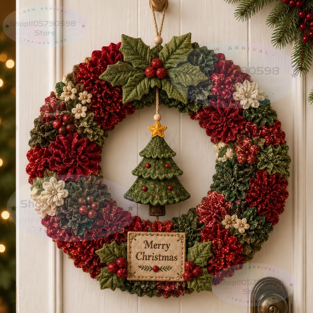 3D Fabric Poke Wreath DIY Kit, - Art Craft Materials ulasan dan harga