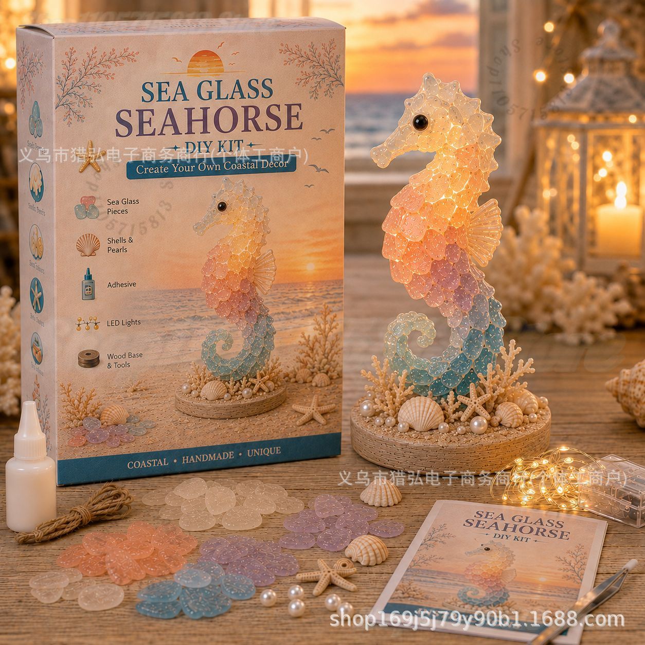 DIY Sea Glass Jellyfish Light  - Art Craft Jellyfish ulasan dan harga