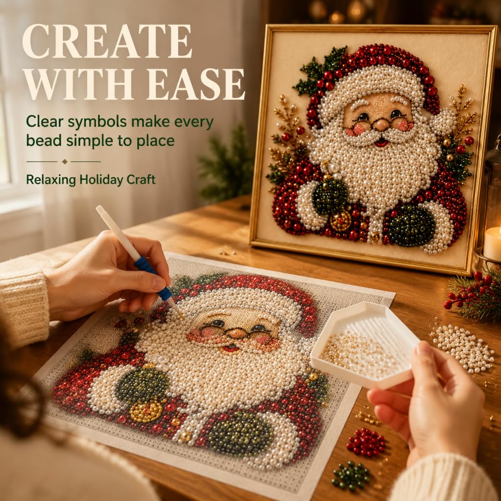 DIY Christmas Pearl Diamond Pa - Art Craft Glasses Frames ulasan dan harga