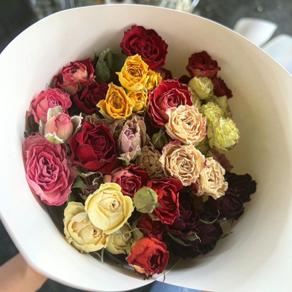 Natural Dried Rose Flower Bouq - Art And Craft Nature ulasan dan harga