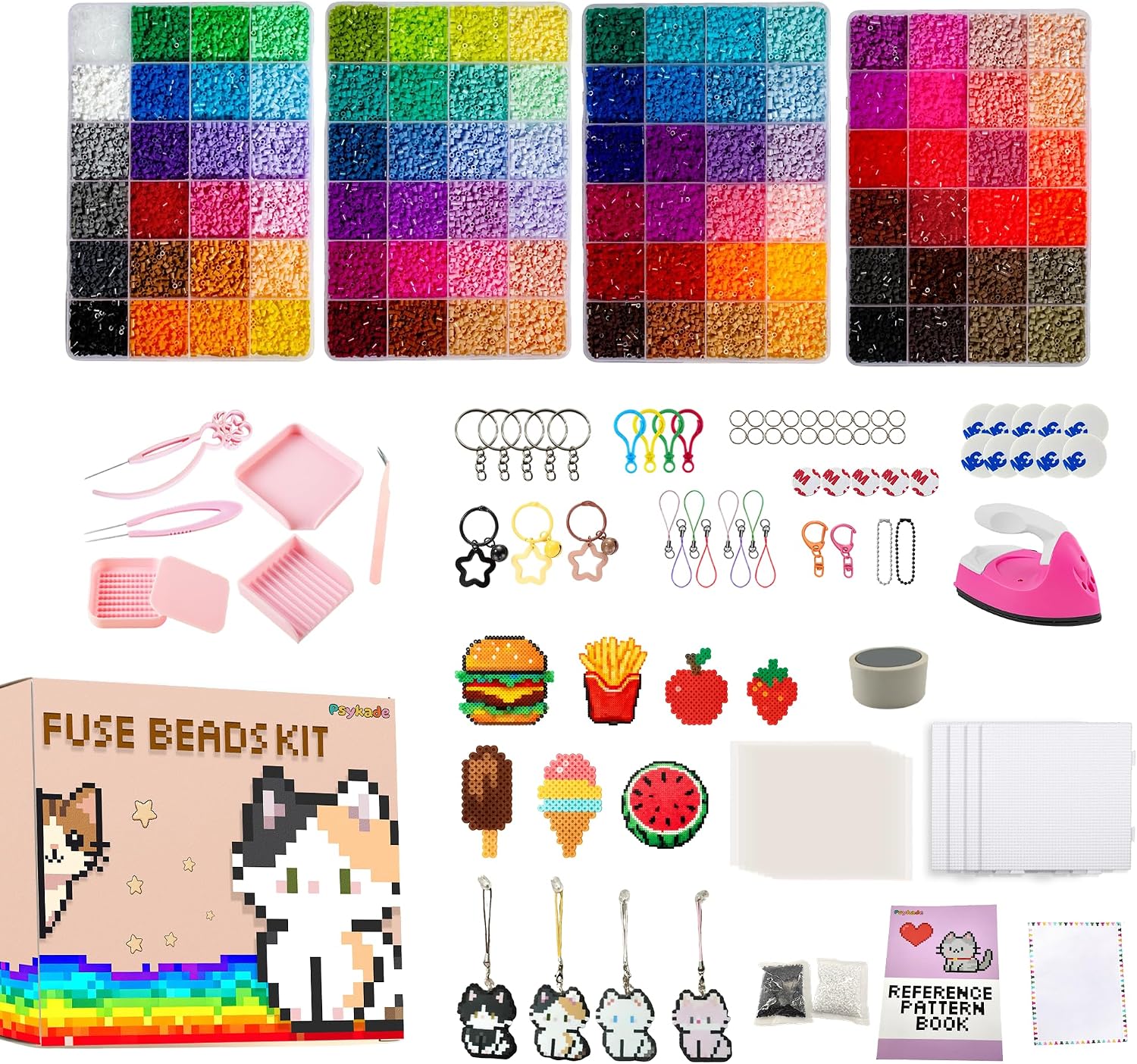 Fuse Beads Kit-Easy DIY-96 Col - Art Craft And ulasan dan harga